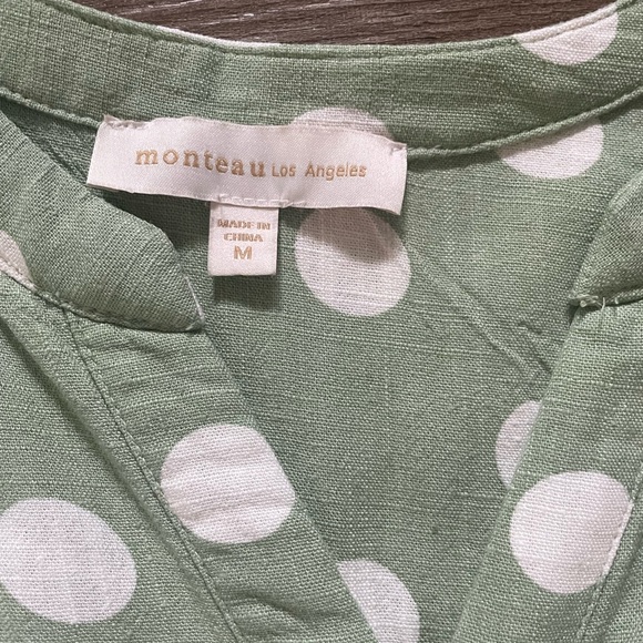 Green and White Polkadot Dress - Picture 4 of 4